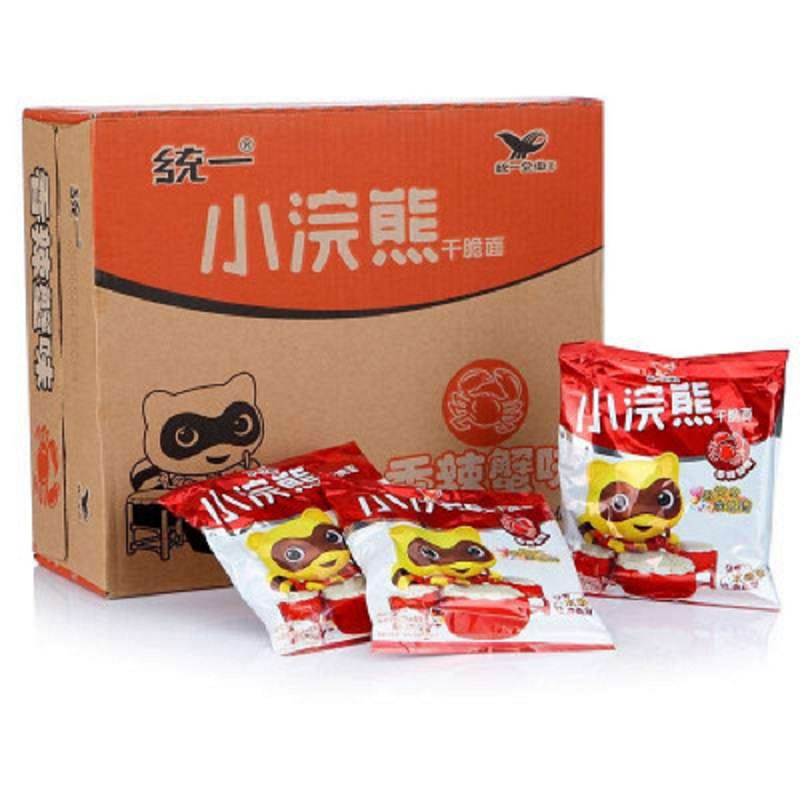 统一 小浣熊香辣蟹味干脆面50g/袋高清大图