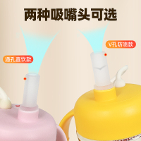 适配贝亲奶瓶配件小恐龙直饮水杯盖(1蓝色杯头)