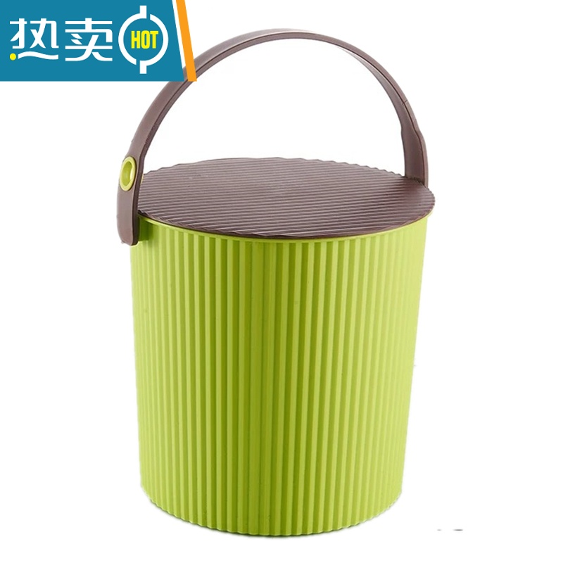 敬平炫彩整理收纳桶玩具垃圾桶钓鱼桶塑料有盖清洁洗衣桶收纳凳水桶 新绿大号(普通款580g)高清大图