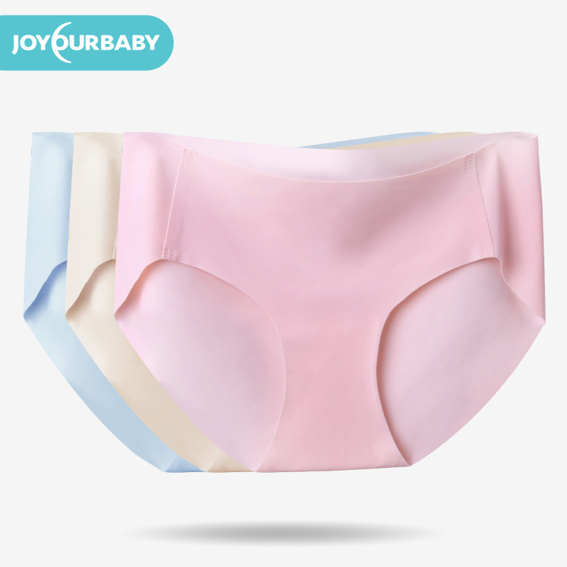 joyourbaby/佳韵宝 孕妇内裤春季夏季秋季冬季无痕透气低腰托腹怀孕期孕产妇通用裤头高腰大码孕期3条装