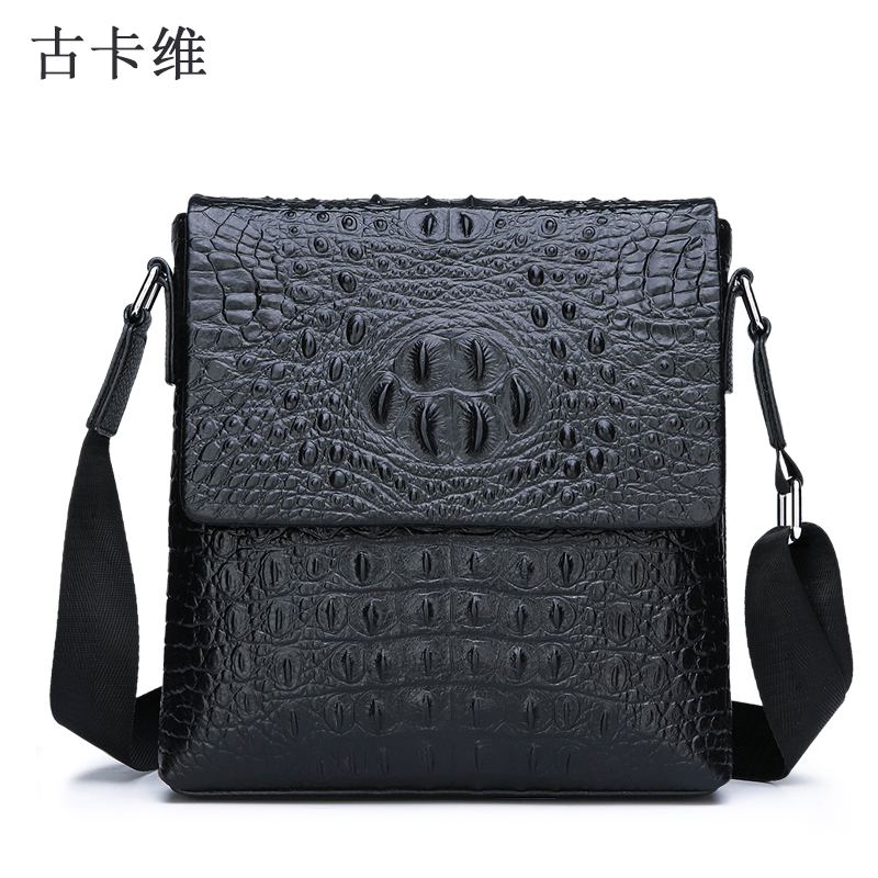 古卡维 真皮单肩包斜跨包 BZ66224 个高清大图