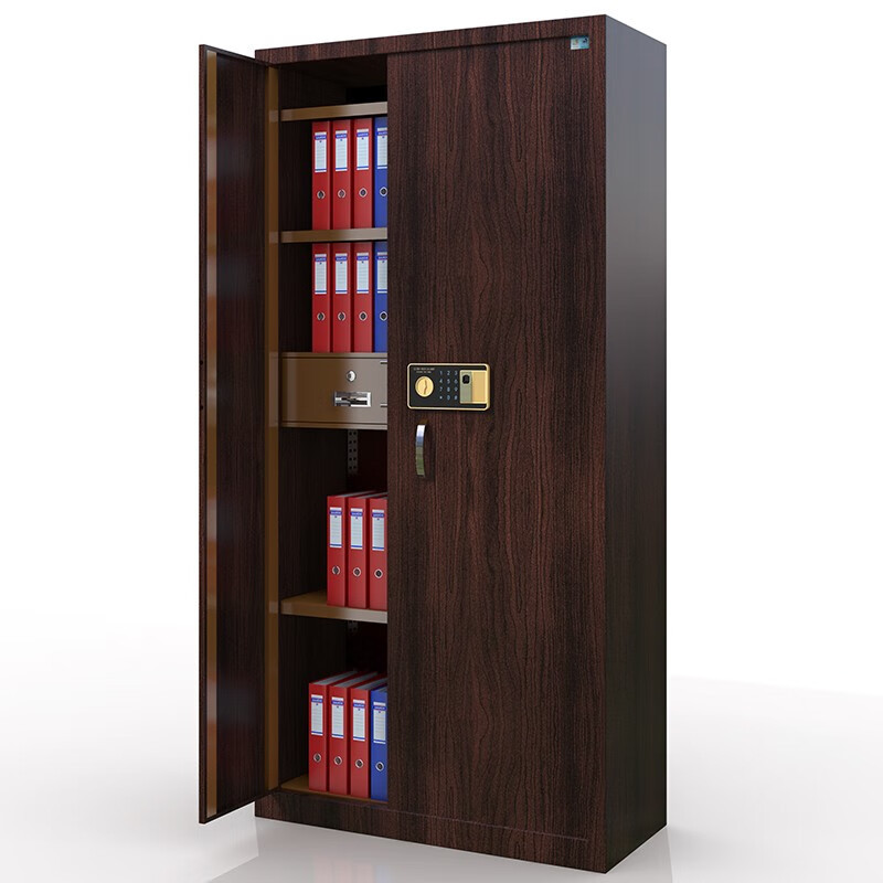 虎牌 电子保密柜 大型指纹密码锁钢制保险柜办公用通体文件柜 无钥匙高清大图