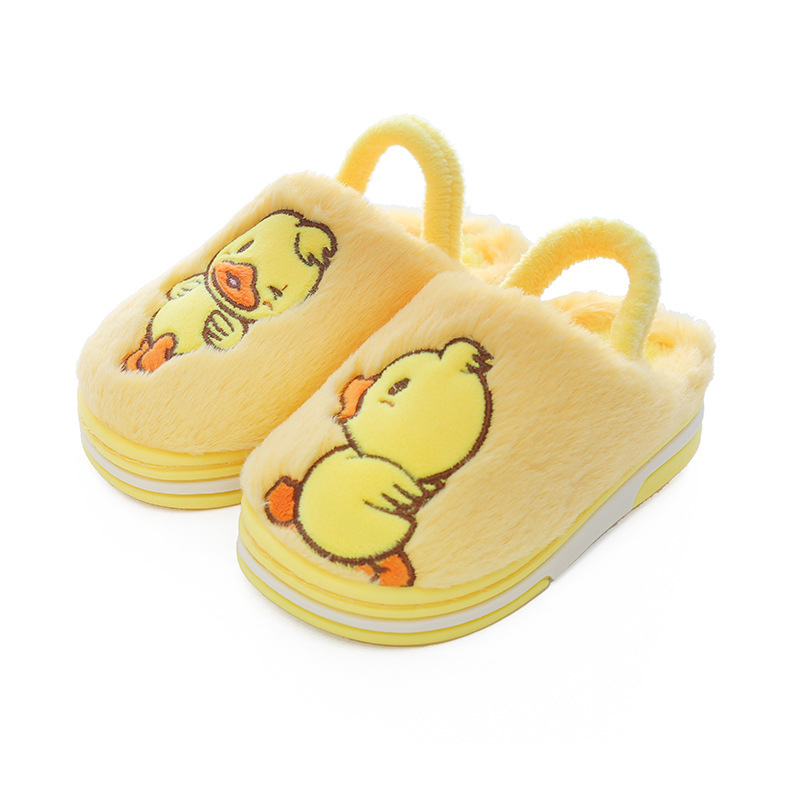 ltduck小黄鸭儿童棉拖鞋居家保暖卡通兔子冬季防滑可爱女童拖鞋b1视频