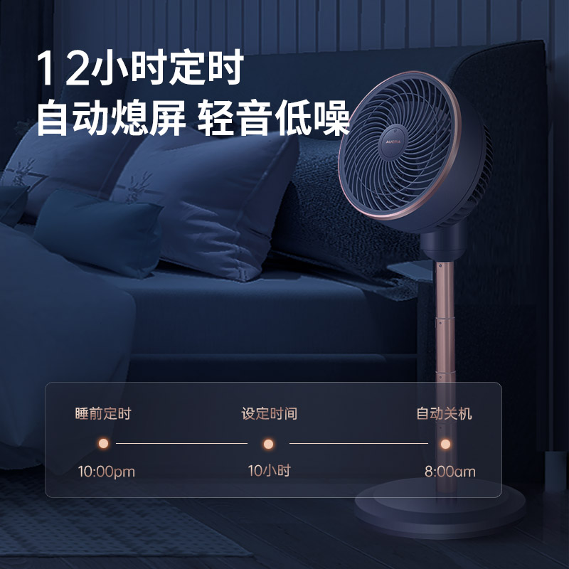 澳柯玛(AUCMA)空气循环扇 KYT-15J230(Y)直流变频节能轻音电风扇伸缩台地两用电扇家用遥控落地扇高清大图