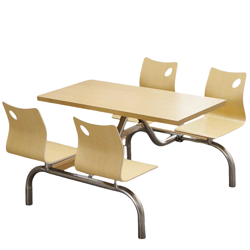 铭思达不锈钢连体餐桌120*80*75cm张高清大图