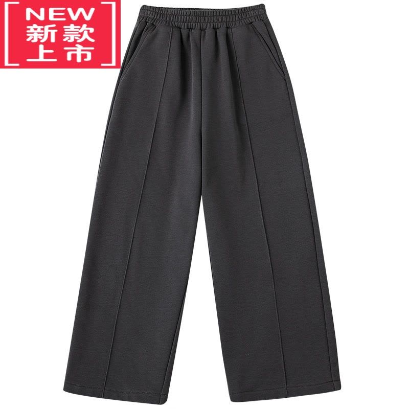 可莉允童装22冬季新品儿童保暖棉质烟管裤亲子休闲百搭宽松阔腿长裤保暖裤图片