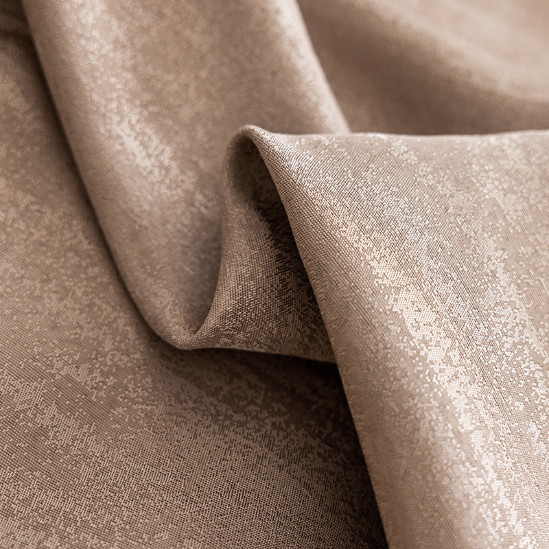 添福运 法式浪漫轻奢遮光窗帘北欧简约现代挂钩窗帘打孔窗帘飘窗客厅帘子遮阳布拼色儿童房奶油风窗帘轻奢卧室挂钩纯色窗帘高清大图