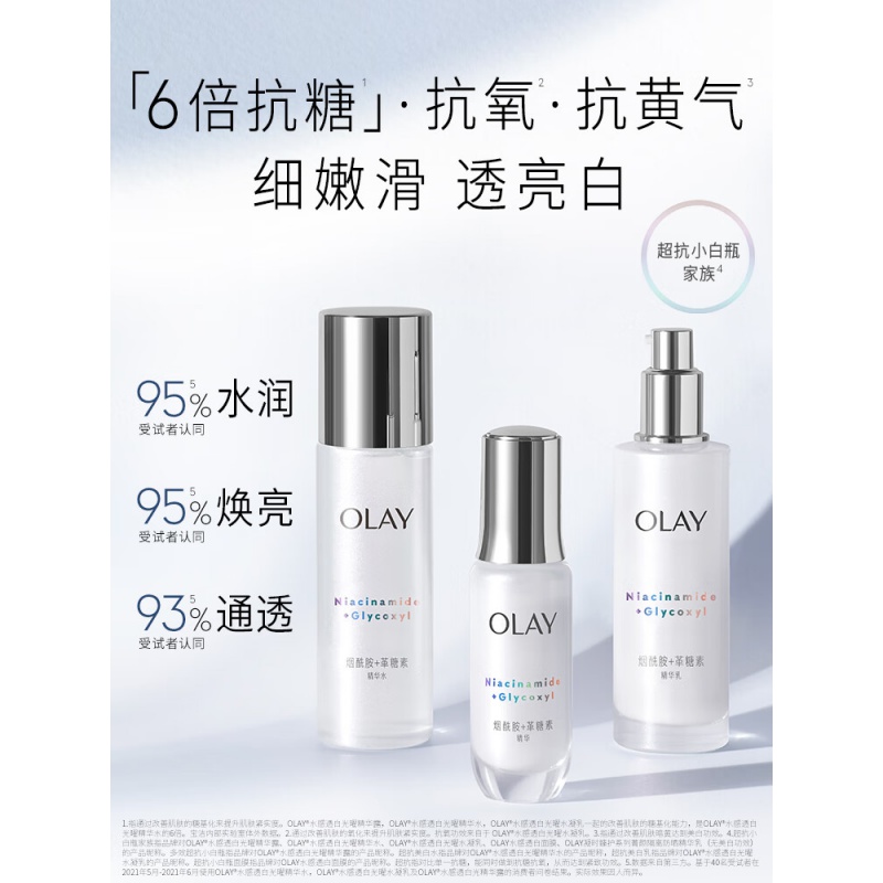 玉兰油(OLAY)超抗小白瓶精华液美白水乳9件套抗糖抗氧肤品礼盒生日礼物高清大图