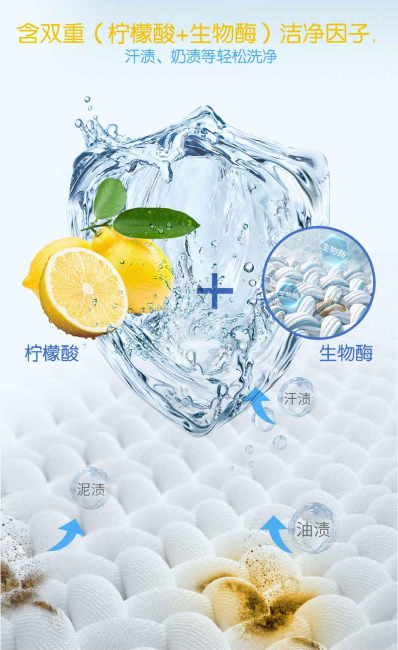 立白婴元素除螨除菌洗衣液1kg高清大图