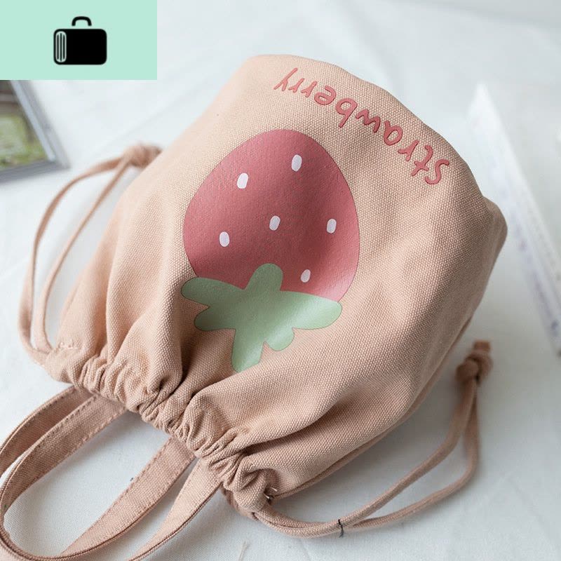 可爱小包清新莓包帆布包女 手提包水桶包儿童手提包带饭便当包NEW LAKE女士单肩包图片
