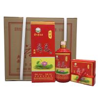 【酱香核心产区】贵州茅台镇杜酱荷花酒 典藏红色喜庆版（带酒杯）53度香柔酱香型白酒 500ml*6瓶 整箱装
