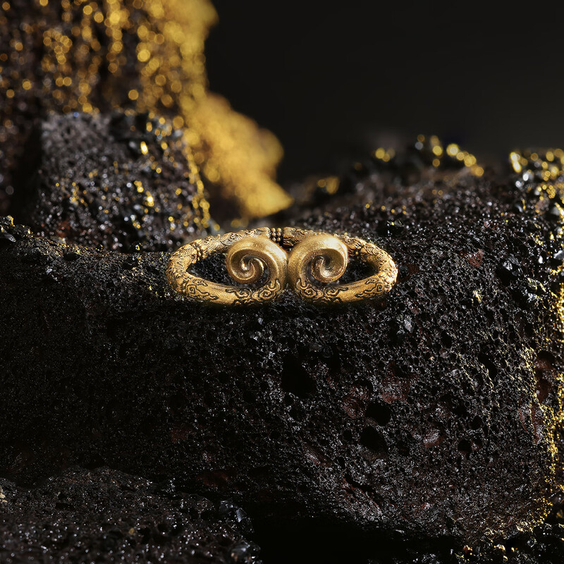 周大福X黑神话[明心见性]紧箍足金黄金戒指R37308男士礼物高清大图