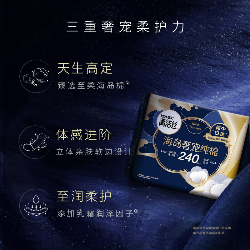 高洁丝(Kotex)臻选放肆睡日夜组合(240*32+280*16+350*4+420*8+150*40)卫生巾高清大图