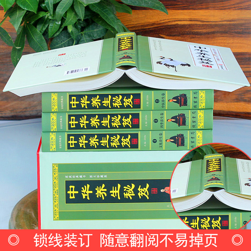 [醉染正版]中华养生秘笈 图文版中医养生书籍大全 家庭常见病多发病的治疗方法养身保健宝典四季中药养生食疗秘籍线装书局全4高清大图