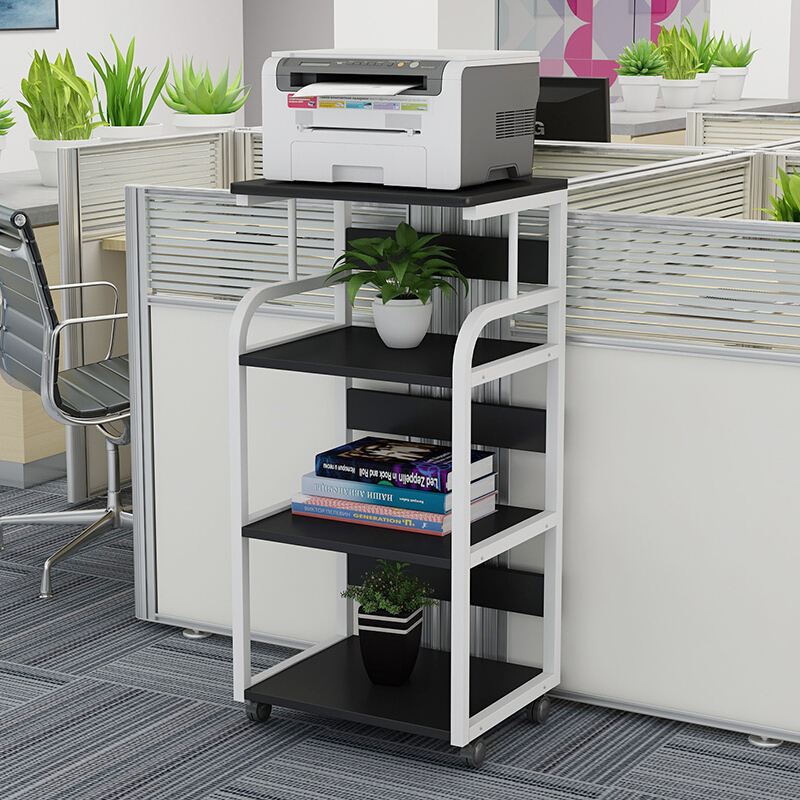 家优梦简欧打印机架子多层置物架复印机托架现代落地移动办公室桌收纳