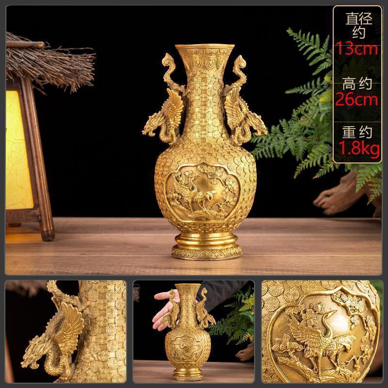家柏饰(CORATED)铜花瓶客厅电视柜酒柜家居装饰品创意花盆书房摆件高清大图