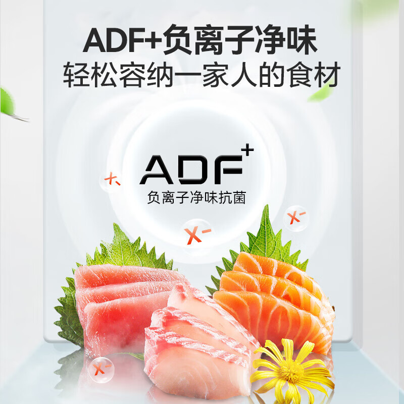 美菱冰箱 BCD-308WECX典雅灰 离子净308升两门二门双开门小户型冰箱家用风冷无霜节能低噪高清大图