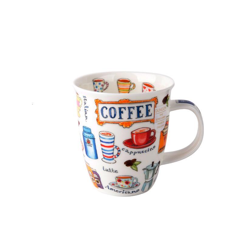 英国进口dunoon丹侬骨瓷茶杯水杯骨瓷马克杯咖啡杯牛奶杯情侣对杯480