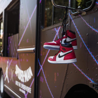 AJ1 Air Jordan 1 High漫威蜘蛛侠联名配色男士红白高帮 防滑耐磨橡胶 篮球鞋 555088-602