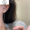 JiMis925银银微笑耳线简约高级感小众设计感森系百搭耳环时尚个性耳饰