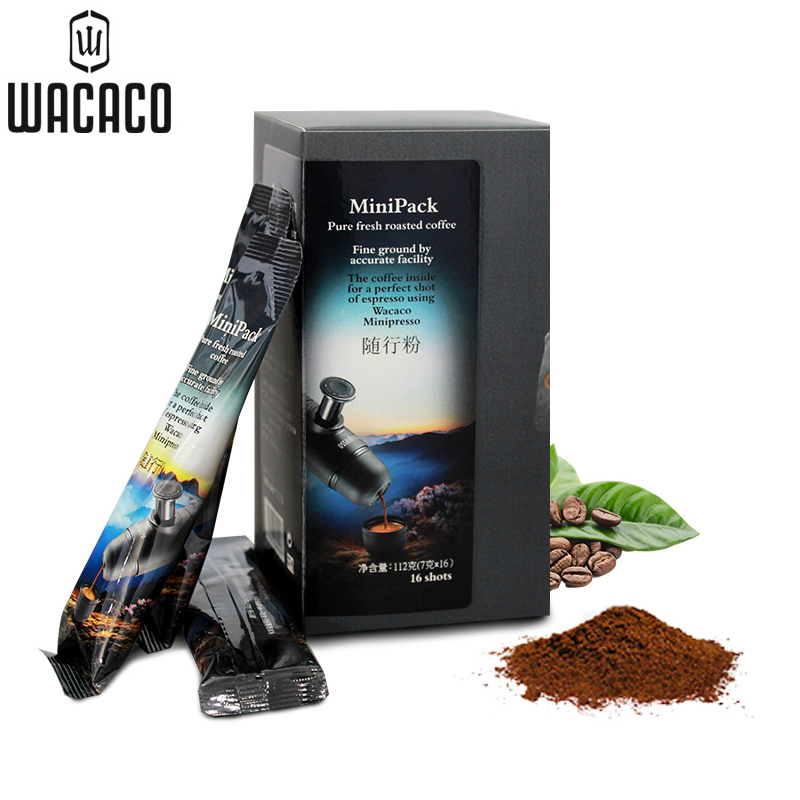 极睿随行咖啡粉 咖啡豆现磨黑咖啡粉16条装可用于wacaco手动咖啡机