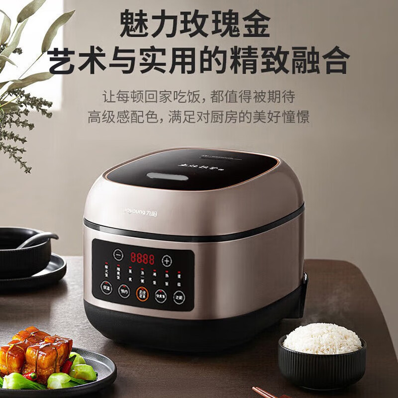 九阳(Joyoung)40T06/铁釜IH/1200W/4L智能预约柴火饭升级款电饭锅高清大图