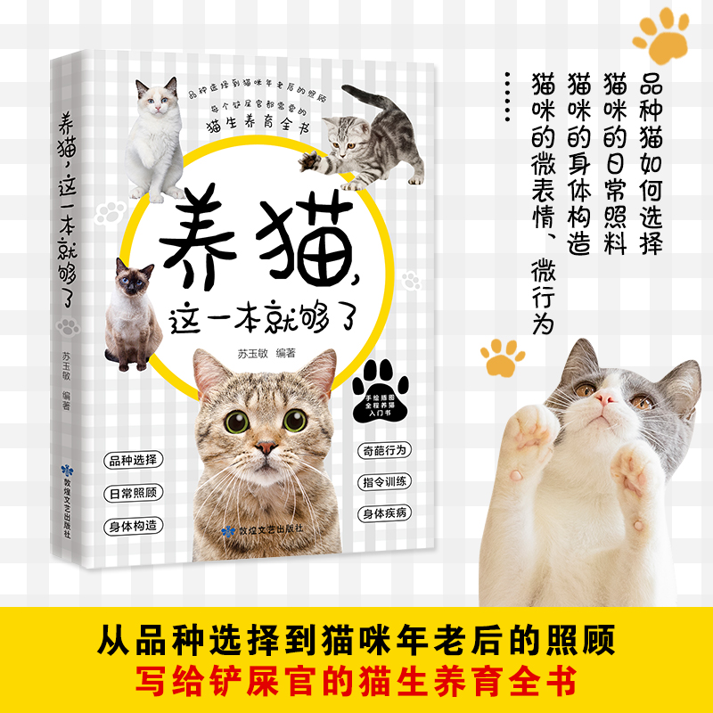 给猫咪一个安全的家 [正版]养猫这一本就够了猫咪图鉴百科书养猫基础工具书我的养猫书养猫入门指南养猫书养猫全攻略养猫科普书高清大图