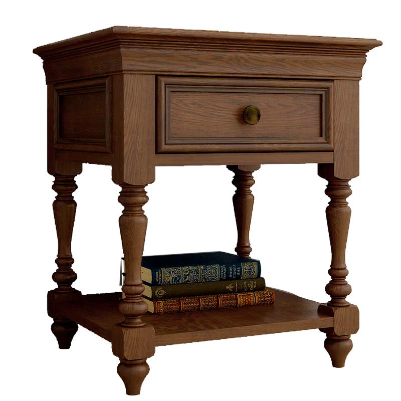 森美人美式乡村沙发边柜边几实木小茶几客厅电话桌小方桌角几床头柜整装高清大图