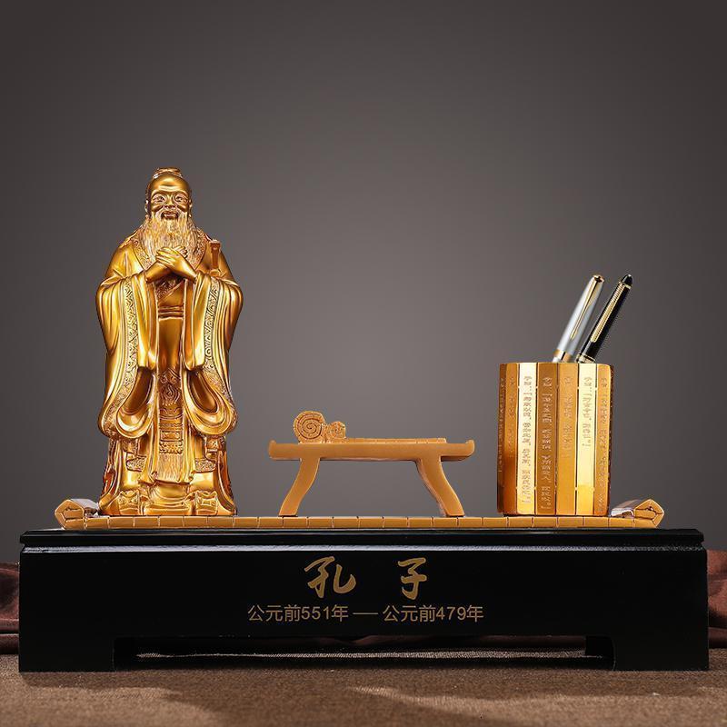 教师节实用礼品送给女老师的笔筒复古中国风办公室桌装饰_560_487