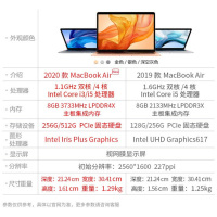 APPLE 苹果【2020年新款】MacBook air 笔记本电脑13.3英寸超薄笔记本 银色 MWTK2 十代i3+8G内存+256G