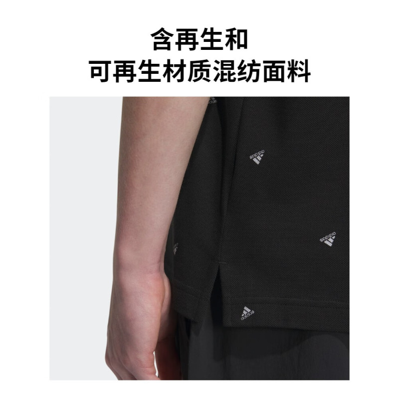 阿迪达斯 (adidas)男子FI MICRO POLO短T恤 IA8151 黑色/白