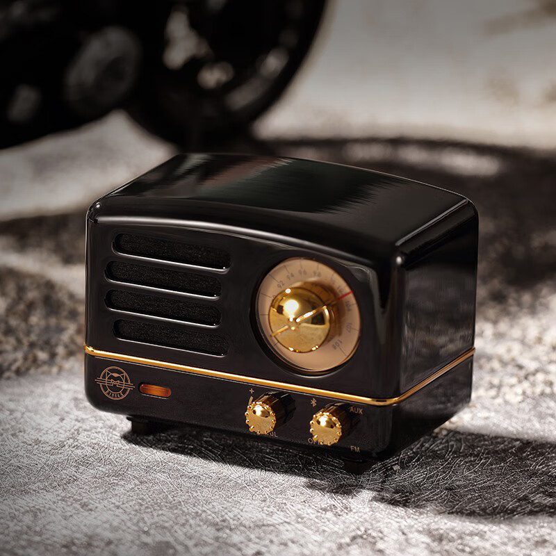 猫王音响猫王小王子OTR复古蓝牙音箱收音机小型生日礼物女生 骑士黑高清大图