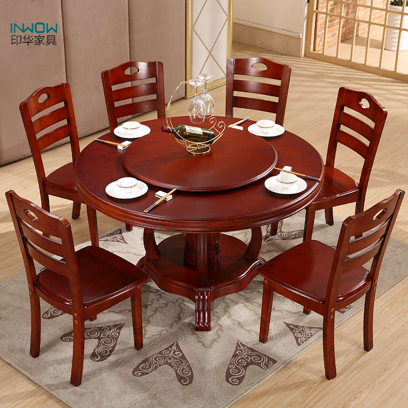 印华(YINHUA) 餐桌椅 (套) (直径1500 ,1桌+8椅)高清大图