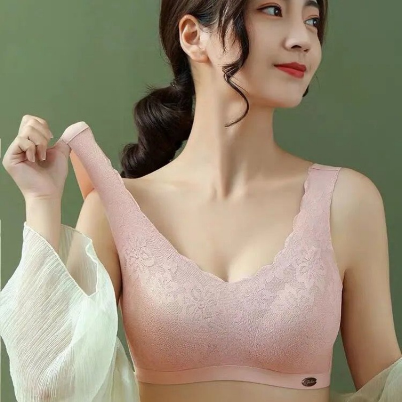内衣女无钢圈美背小胸聚拢收副乳薄款运动背心式文胸 单件：肤色 L码75BCD/80ABC