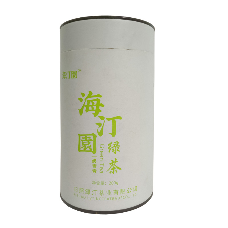 海汀園一级雪青绿茶200g 桶