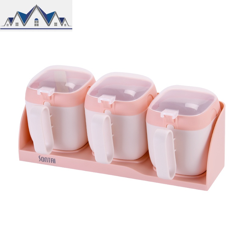 调料盒套装厨房用品盐罐壁挂免打孔家用调味罐佐料瓶组合装收纳盒_19_329高清大图