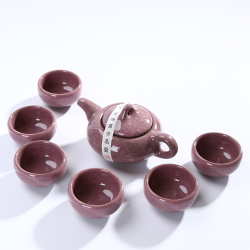 七彩冰裂茶具套装