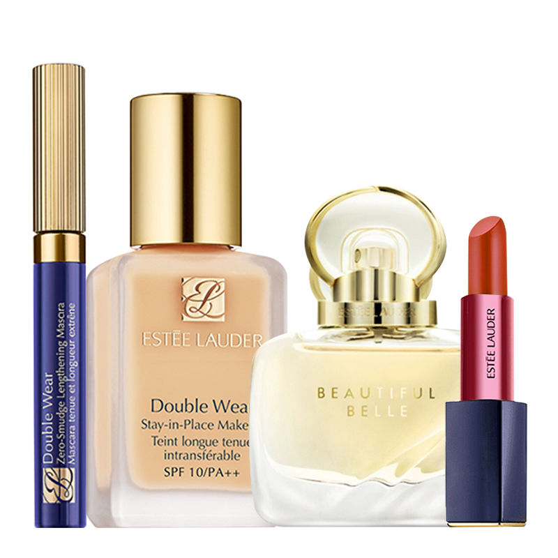 雅诗兰黛esteelauder彩妆套装彩妆组合套装香水粉底液口红睫毛膏视频