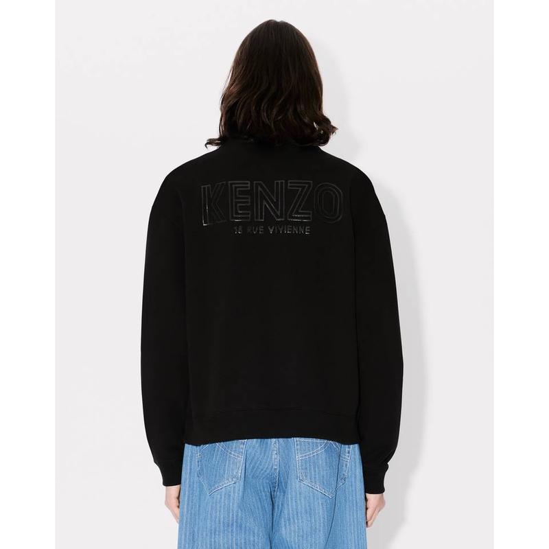 高田贤三(Kenzo)纯棉长袖卫衣男半拉链开合罗纹针织运动百搭休闲