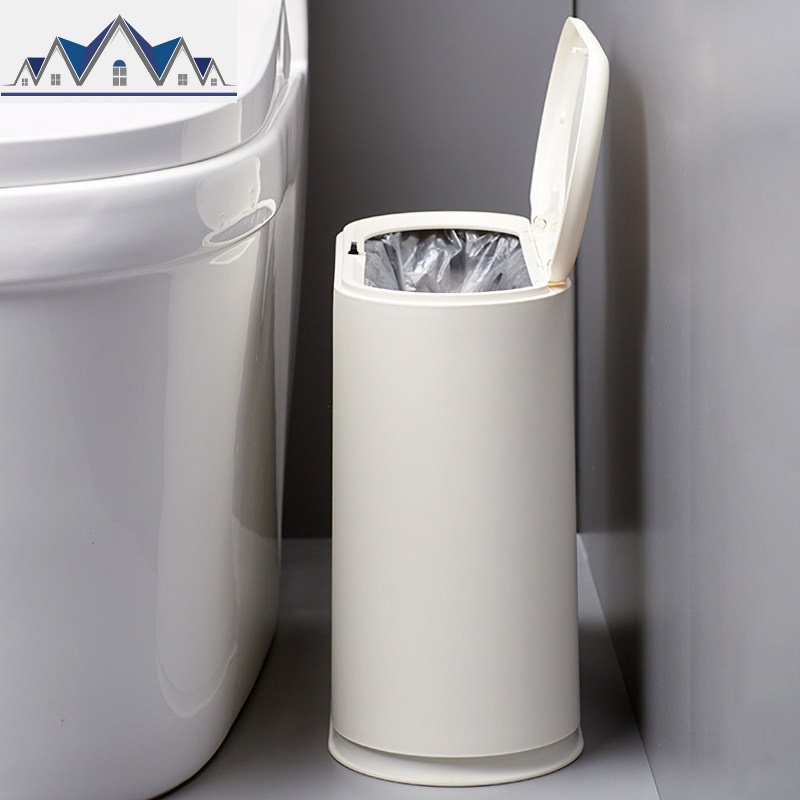 按压式垃圾桶卫生间大号有盖厕纸篓家用创意客厅厨房分类拉圾桶 三维工匠高清大图