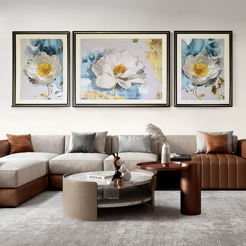 玄关装饰画壁画走廊三联画