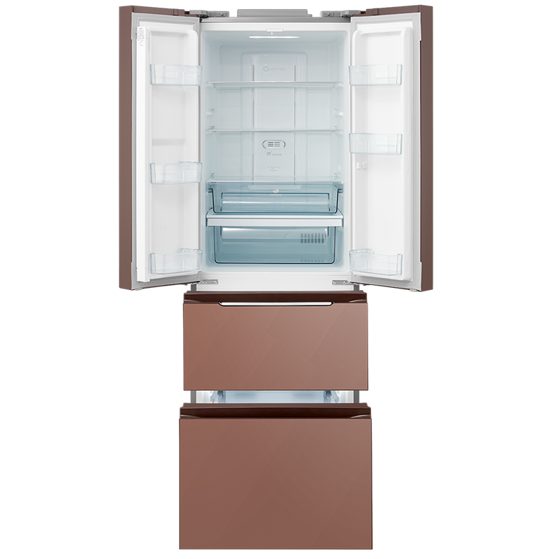 小天鹅littleswan冰箱310升变频无霜玻璃面板多门冰箱朗格玫瑰金bcd