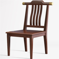 白寅 BY-SMYZ 实木餐桌椅椅子餐椅家用凳子靠背椅 紫檀色(单位:把)