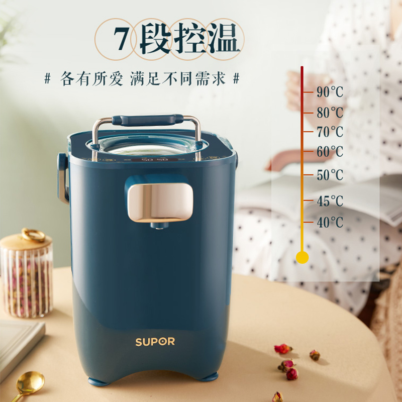 苏泊尔(SUPOR)电热水壶电热水瓶2L小巧烧水壶可视玻璃上盖7段保温304不锈钢家用开水壶 SW-20T01A高清大图