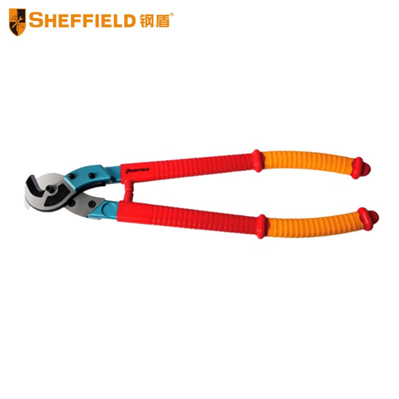SHEFFIELD/钢盾 双色柄绝缘电缆剪 S150051 250mm 1把