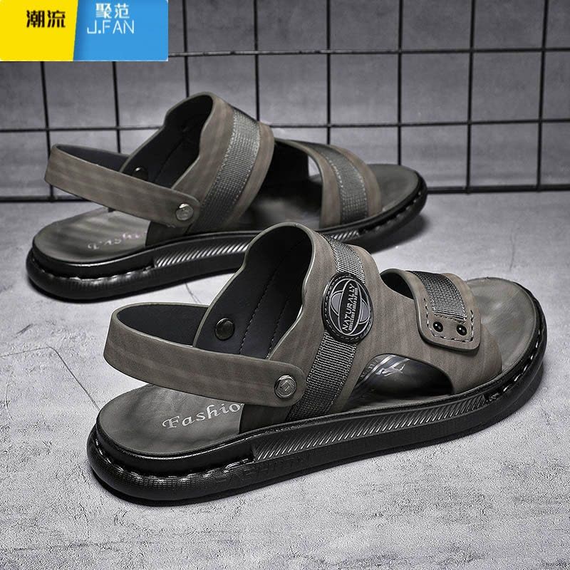 聚范安­錔爸爸凉鞋男款2024新款夏季外穿开车运动休闲防滑沙滩鞋图片