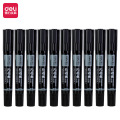 得力 S555 大双头粗头多用物流记号笔签字笔 办公文具教学会议笔马克笔 10支/盒 黑色