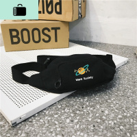 街头潮流腰包男士运动斜挎包潮牌韩版小背包情侣嘻哈胸包女单肩包NEWLAKE 黑色