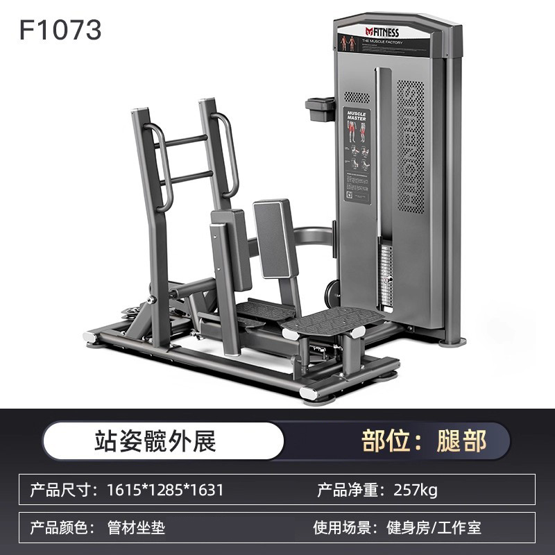 亿迈商用必确力量器械坐式推胸器仰卧举肩高低拉背健身房器材-F1073站姿髋外展