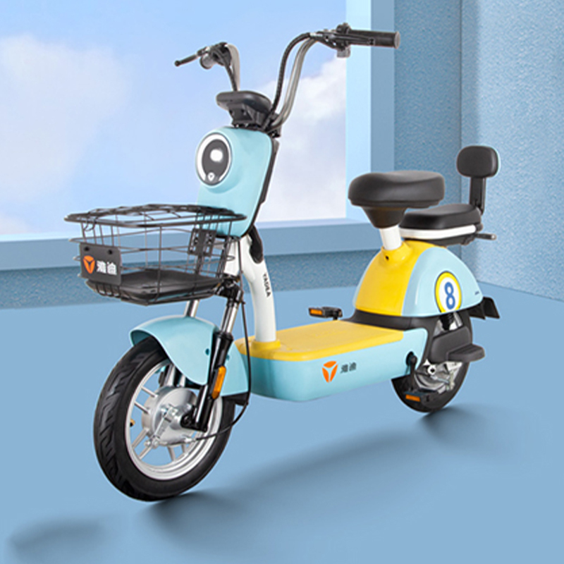 雅迪电动车新国标乐思新塔夫绸白48v13a石墨烯电池